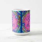 かわいらしピンクジョイinザジャーニー引用文インスピレーション コーヒーマグカップ (中央)