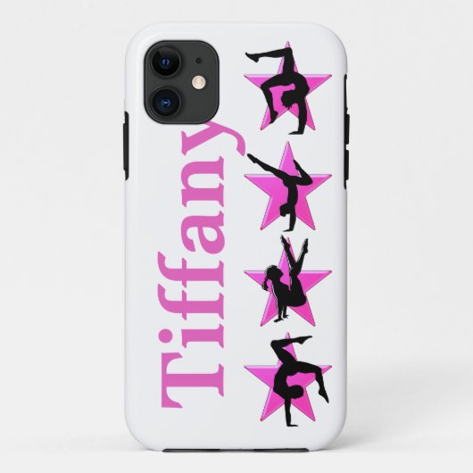 かわいらしピンクスターパーソナライズされた体操車用IPHONEケース Case-Mate iPhoneケース (裏面)