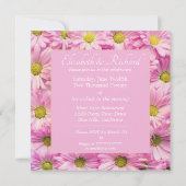 かわいらしピンクデイジー結婚ズ 招待状 (裏面)