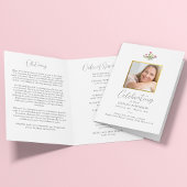 かわいらしピンクフローラ葬儀写真順番 プログラム