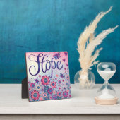 かわいらしピンクホッ感動的プカスタムフローラ フォトプラーク