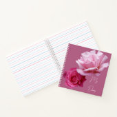 かわいらしピンクモダンローズシンプルスタイリッシュおもしろい ノートブック (内部)