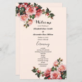 かわいらしピンクレッドローゼウディングプログラム (正面/裏面)