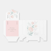 かわいらしピンク牡丹フローラ結婚式の引き出物 フェイバーボックス (折り畳みなし)