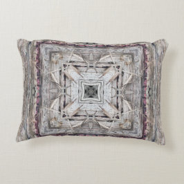 かわいらしピンク色のアステカインスパイア模様 アクセントクッション