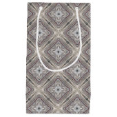 かわいらしピンク色のアステカインスパイア模様 スモールペーパーバッグ (正面)