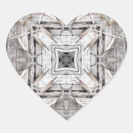 かわいらしピンク色のアステカインスパイア模様 ハートシール