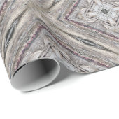 かわいらしピンク色のアステカインスパイア模様 ラッピングペーパー (ロールコーナー)