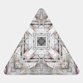 かわいらしピンク色のアステカインスパイア模様 三角形シール