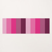 かわいらしピンク色パレ淡い色のット梅ストライプ模様 ヨガマット (裏面(横))