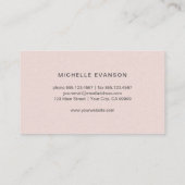 かわいらしピンク銀杏の葉シンプル自然 名刺 (裏面)