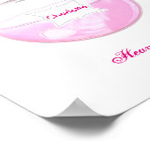 かわいらしピンク香水ボトルパーソナライズされた ポスター (角)