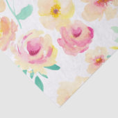 かわいらしピンク黄色の水色の花 薄葉紙 (詳細)