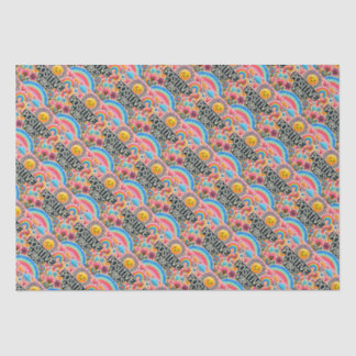 かわいらしピンク、サン、レインボーティッシュペーパー 薄葉紙