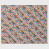 かわいらしピンク、太陽、虹のラッピング紙 ラッピングペーパー (フラット)