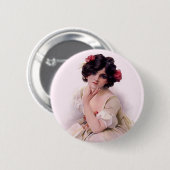 かわいらしピンク 缶バッジ (正面&裏面)