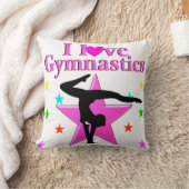 かわいらしピンクIは体操デザイン クッション (ブランケット)
