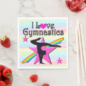 かわいらしピンクIは体操デザイン スタンダードランチョンナプキン (インサイチュ)