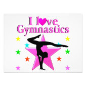 かわいらしピンクIは体操デザイン フォトプリント (正面)