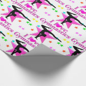 かわいらしピンクIは体操デザイン ラッピングペーパー (角)