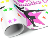 かわいらしピンクIは体操デザイン ラッピングペーパー (ロールコーナー)