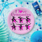 かわいらしピンクIは体操紙プレート ペーパープレート (パーティー)