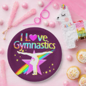 かわいらしピンクIは体操紙プレート ペーパープレート (パーティー)