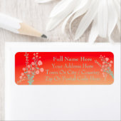 かわいらしピーチとコーラルレッド ラベル (インサイチュ)