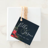 かわいらしピーチグレイフローラスクリプトタイポグラフィ結婚ズ フェイバータグ (インサイチュ)