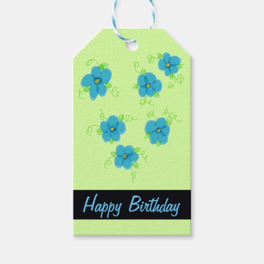 かわいらしファンシー誕生日 ギフトタグ (正面)