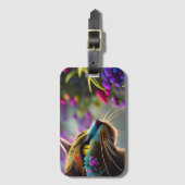 かわいらしファンタジーの花猫 ラゲッジタグ (正面縦)