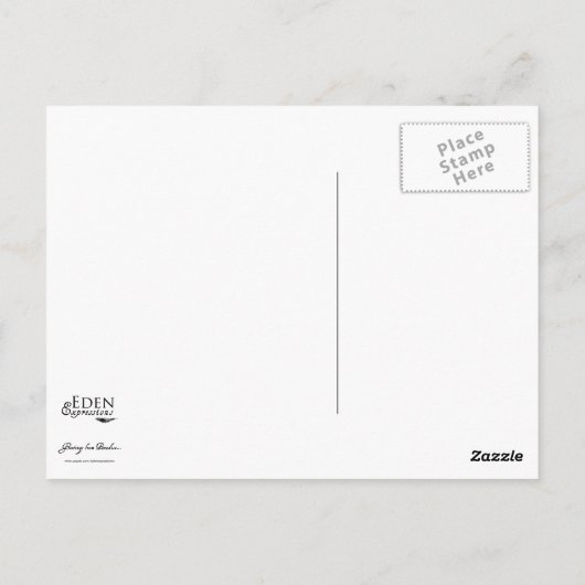 かわいらしファンタジー林の草地 ポストカード (裏面)