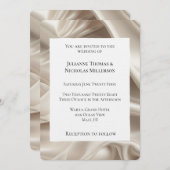 かわいらしフェイクシャンパフェミニンンサ結婚タン 招待状 (正面/裏面)