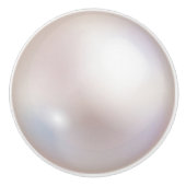 かわいらしフェイク真珠円形セラミックのドロー・ノブ セラミックノブ (正面)