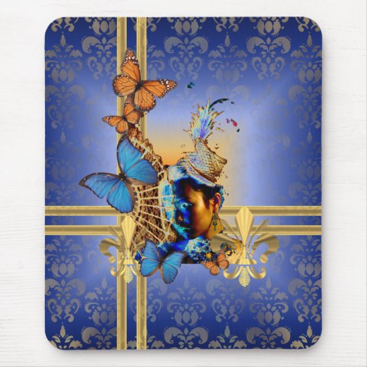 かわいらしフェミニンガーリーデザイン マウスパッド (正面)