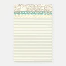 かわいらしフェミニンパステルレースとストライプレトロ ポストイット
