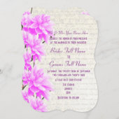 かわいらしフェミニンフローラ結婚 招待状 (正面/裏面)