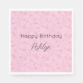 かわいらしフェミニンフローラ スタンダードランチョンナプキン (正面)