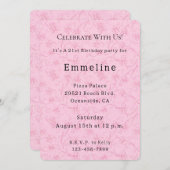 かわいらしフェミニンフローラ 招待状 (正面/裏面)