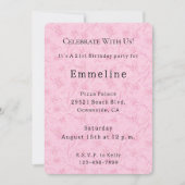 かわいらしフェミニンフローラ 招待状 (正面)