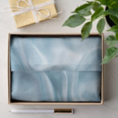 かわいらしフェミニンライトブルーフェイクサテン 薄葉紙 (ギフト)