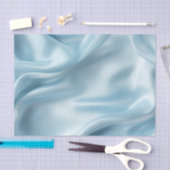 かわいらしフェミニンライトブルーフェイクサテン 薄葉紙 (クラフト)