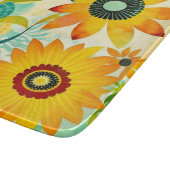 かわいらしフォークアートイエローフラワーズ カッティングボード (角)