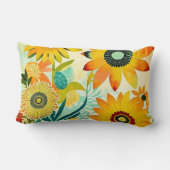 かわいらしフォークアートイエローフラワーズ ランバークッション (裏面)