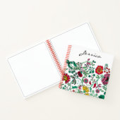 かわいらしフラワーガーデンアパーソナライズされたート ノートブック (内部)
