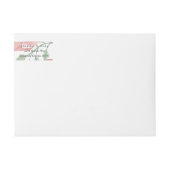 かわいらしフラワーズバ結婚ラップの住所 ラップアラウンドラベル (正面)