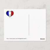 かわいらしフランスのハート ポストカード (裏面)