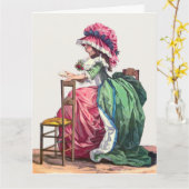 かわいらしフランスのファッション カード (黄色い花)