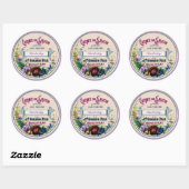 かわいらしフランスのヴィンテージサボンラベルカスタム紫色 ラウンドシール (シート)