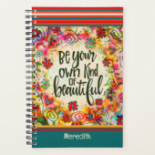 かわいらしフローラおもしろいのインスパイア美しい引用文 プランナー手帳 (正面)